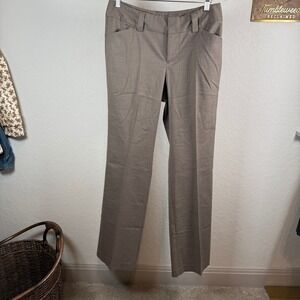 Gap Curvy Fit Flared Leg Trousers Taupe Brown Stretch Dress Pants Womens 10L